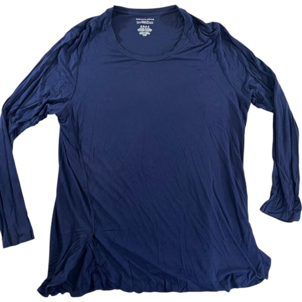 Saks Fifth Avenue Blue 3XL Maternity Long Sleeve
